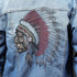 Embroidery Street Style Light Blue Men's Denim Jacket Coats