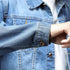 Embroidery Street Style Light Blue Men's Denim Jacket Coats