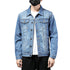 Embroidery Street Style Light Blue Men's Denim Jacket Coats