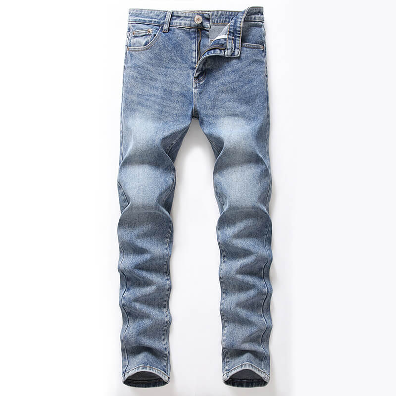 Men's Jeans Straight Pants Casual Skinny Long Mid Waisted Jeans – HiHalley