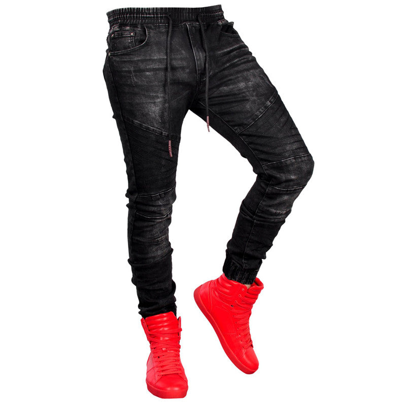 Fit Denim Pencil Pants Slim Men's Jeans Mid Waisted Jeans – HiHalley