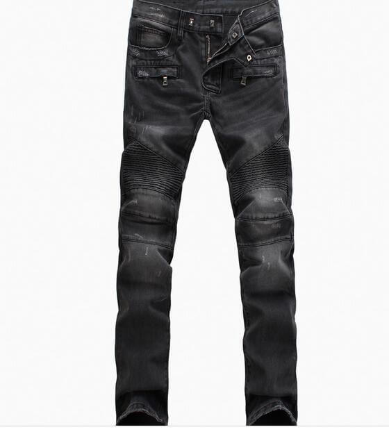 Mid Waist Jeans Patch With Leather Men's Urban Straight Jeans – HiHalley