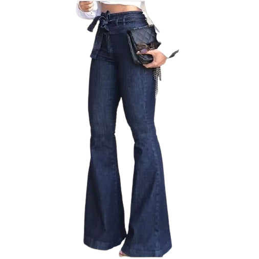 Women Slim High Waist Fashion Flare Bell Bottom Jeans – HiHalley